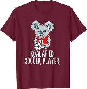 Soccer Player Koalafied Koala Bear Goal Sport T-Shirt - T-Shirt | Maroon