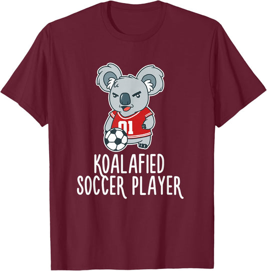 Soccer Player Koalafied Koala Bear Goal Sport T-Shirt - T-Shirt | Maroon