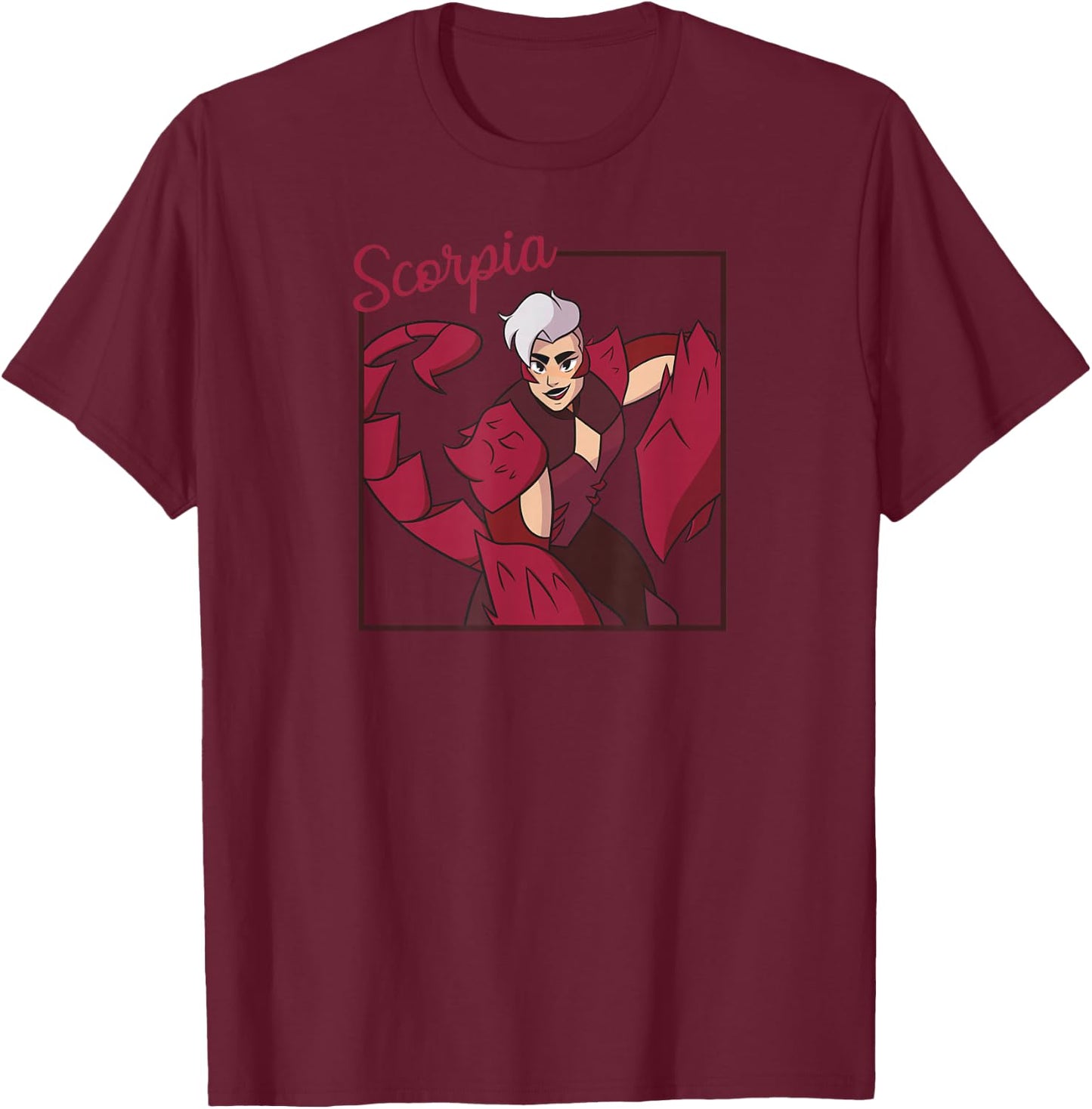 She-Ra: Princess of Force Scorpia T-Shirt - T-Shirt | Maroon