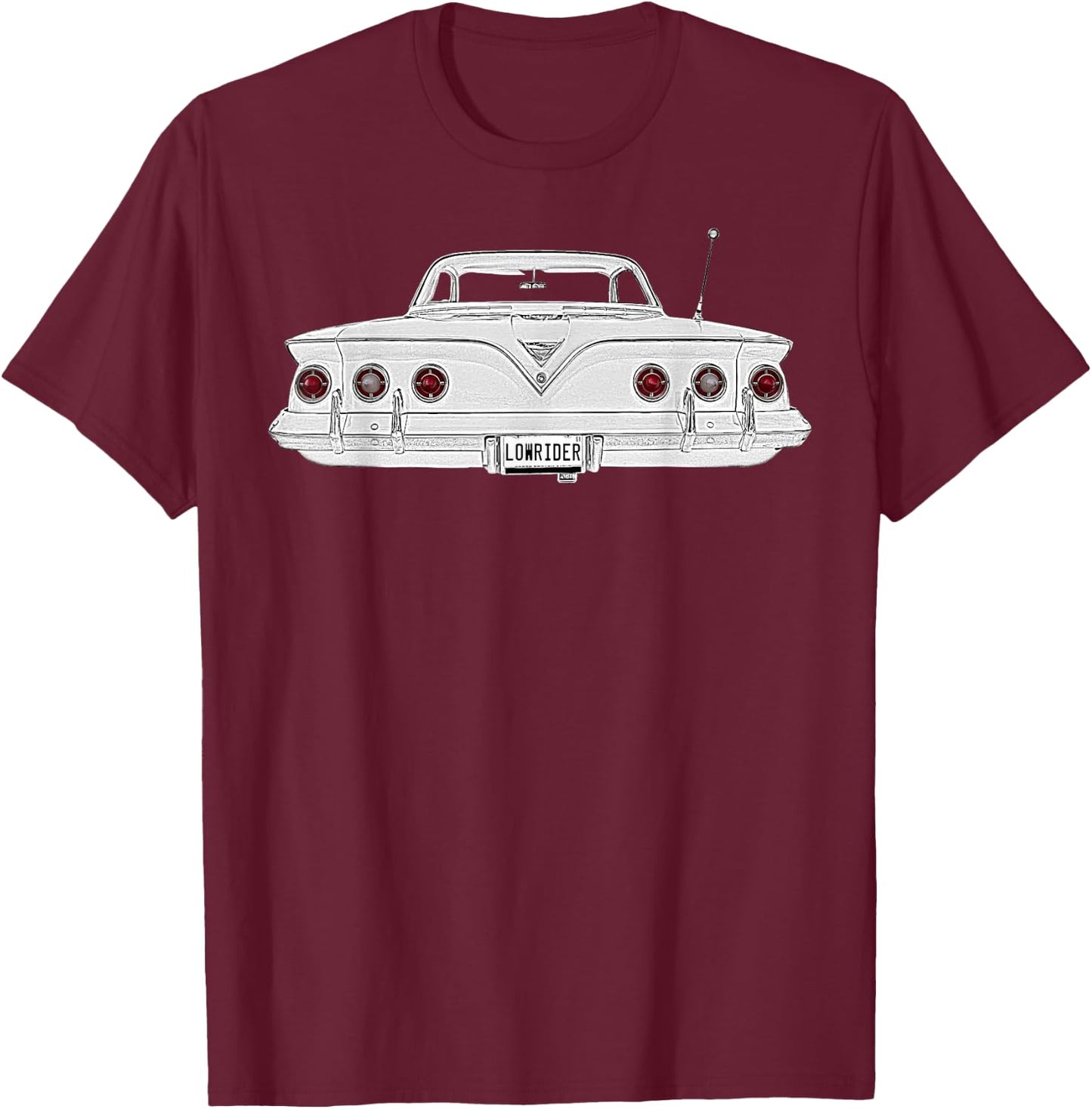 Lowrider 61 Impala Dark Colors T-Shirt - T-Shirt | Maroon
