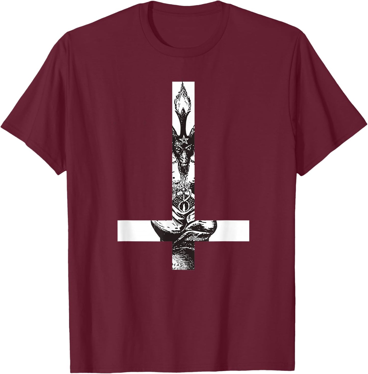 Baphomet Is My Spirit Animal Satan Black Cult Shirt T-Shirt - T-Shirt | Maroon