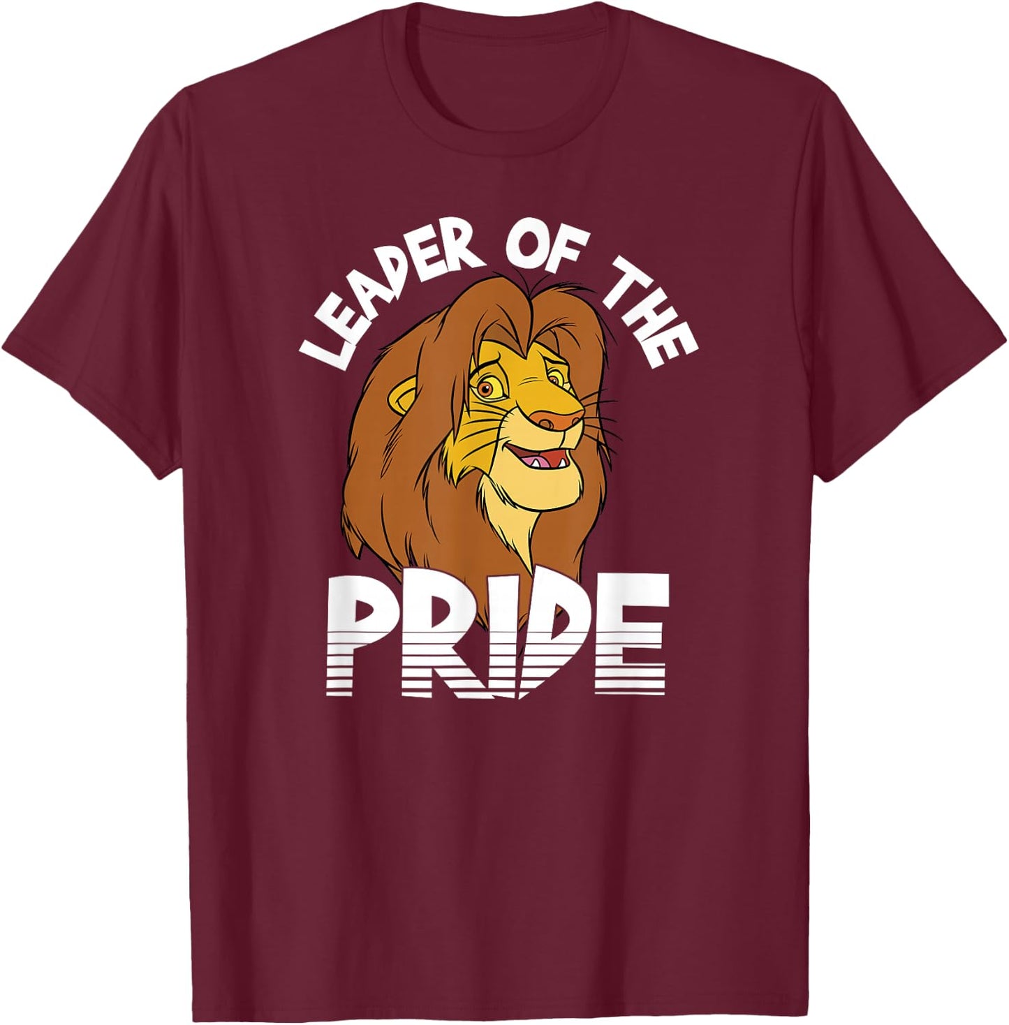 Disney The Lion King Simba Leader Of The Pride Retro Logo T-Shirt - T-Shirt | Maroon