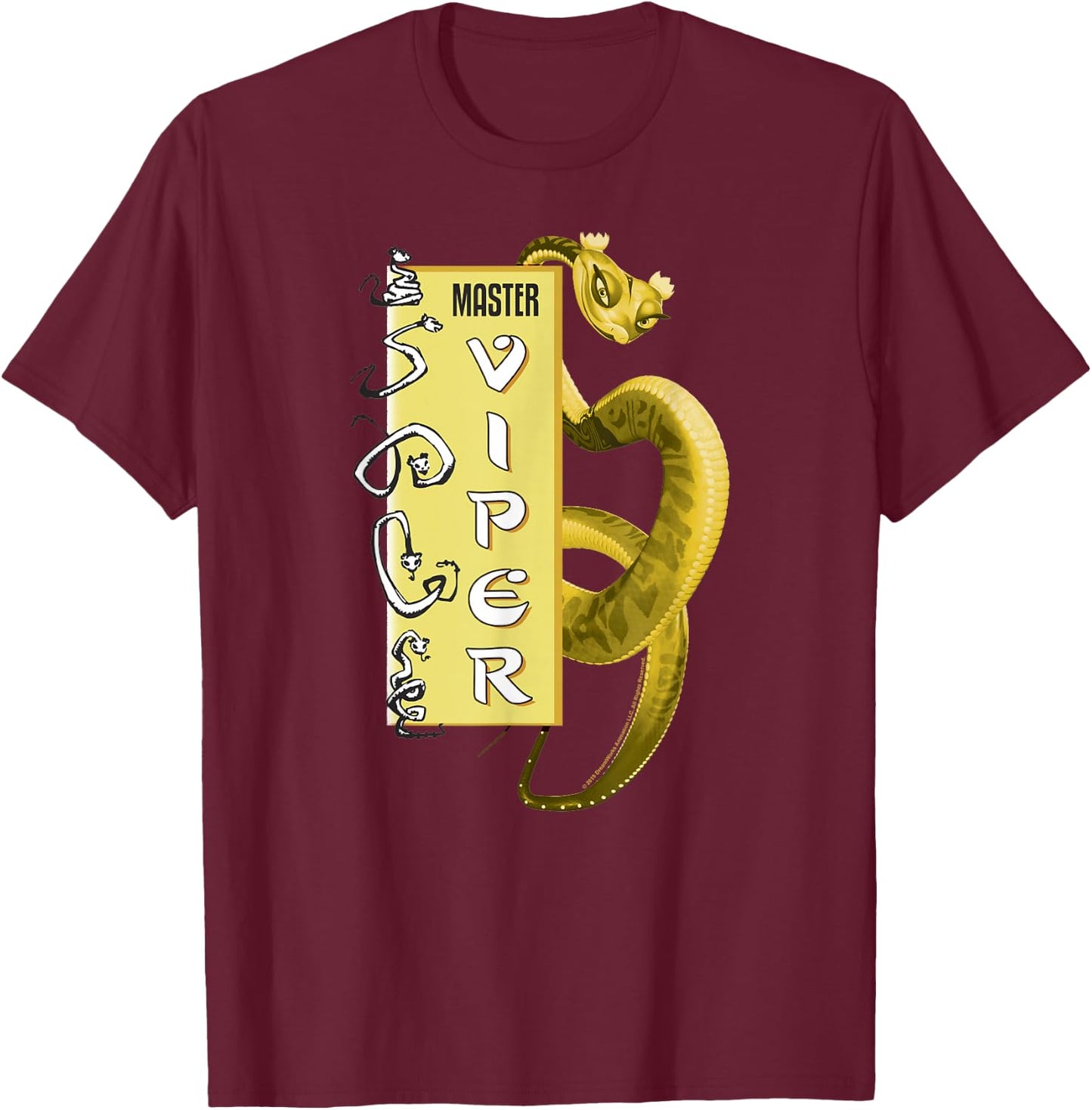 Kung Fu Panda Master Viper Action Pose Banner T-Shirt - T-Shirt | Maroon