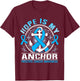 Hope is my Anchor Prostate Cancer Awareness T-Shirt - T-Shirt | Maroon