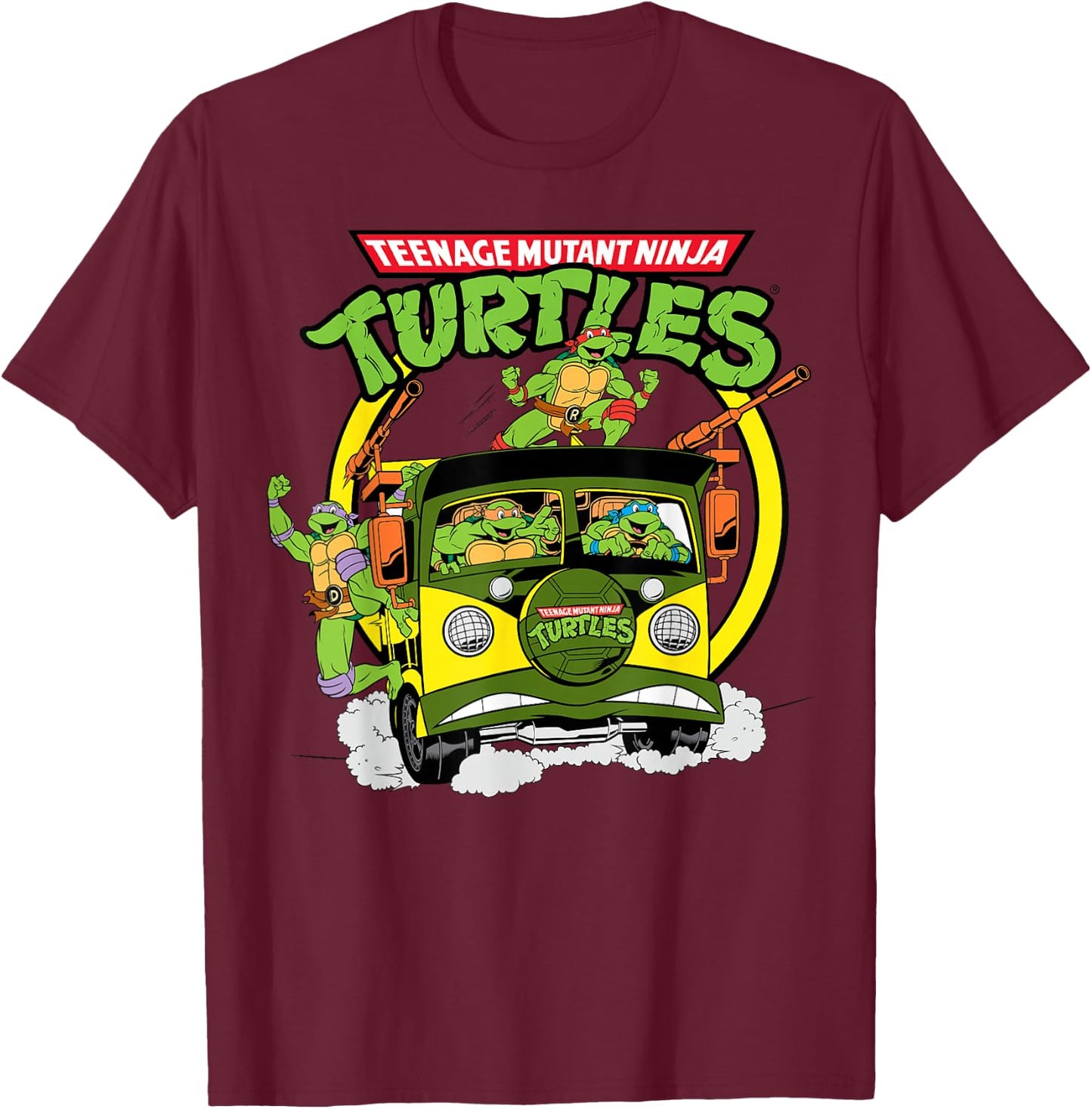 Teenage Mutant Ninja Turtles Truck Speeding T-Shirt - T-Shirt | Maroon