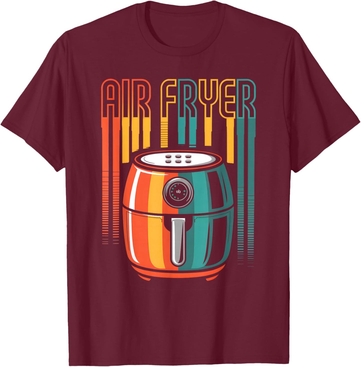 Air Fryer Retro T-Shirt - T-Shirt | Maroon