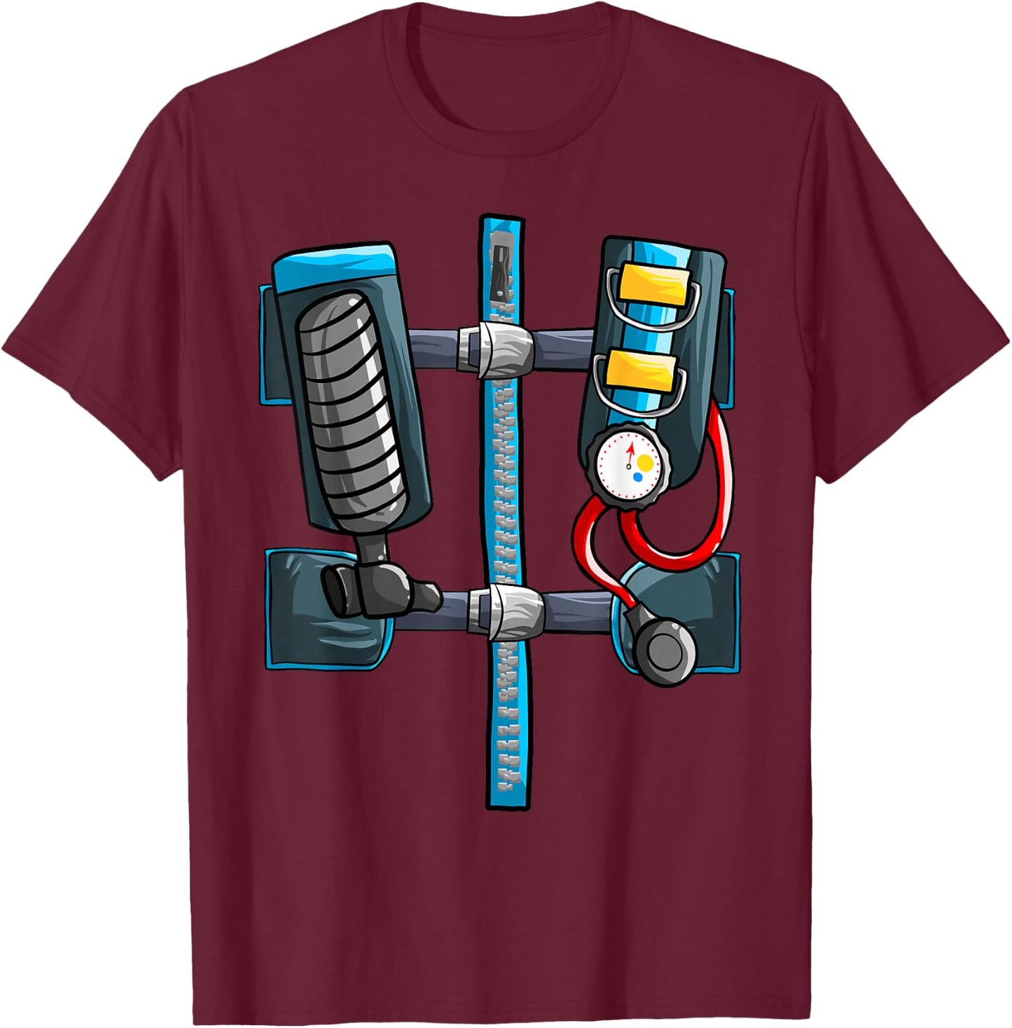 Cool Scuba Diver | Funny Lazy DIY Halloween Costume Gift T-Shirt - T-Shirt | Maroon