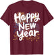 Happy New Year Eve Party 2026 Family Matching Fireworks T-Shirt - T-Shirt | Maroon