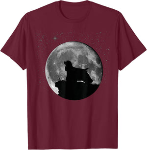 American Cocker Spaniels Moon T-Shirt - T-Shirt | Maroon