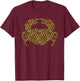 Crab Leopard Print Decapod Ocean Animal Lover Women Gift T-Shirt - T-Shirt | Maroon