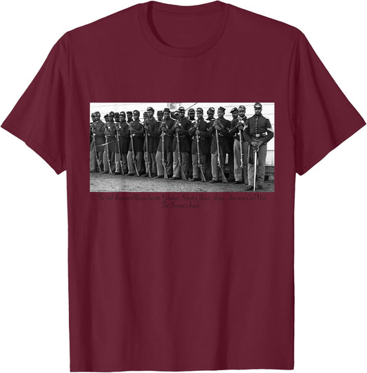 US Civil War Legacy All Black Regiment T-Shirt - T-Shirt | Maroon