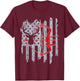 Bow Hunting American Flag Patriotic Deer Hunter T-Shirt - T-Shirt | Maroon