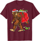 Bigfoot Santa Carrying Christmas Bag Xmas Hat Sasquatch Men T-Shirt - T-Shirt | Maroon