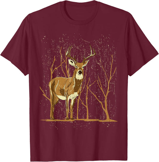 Deer Lover Funny - Deer T-Shirt - T-Shirt | Maroon
