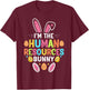 I'm the HR Officer Bunny - Easter Day Human Resources Gifts T-Shirt - T-Shirt | Maroon