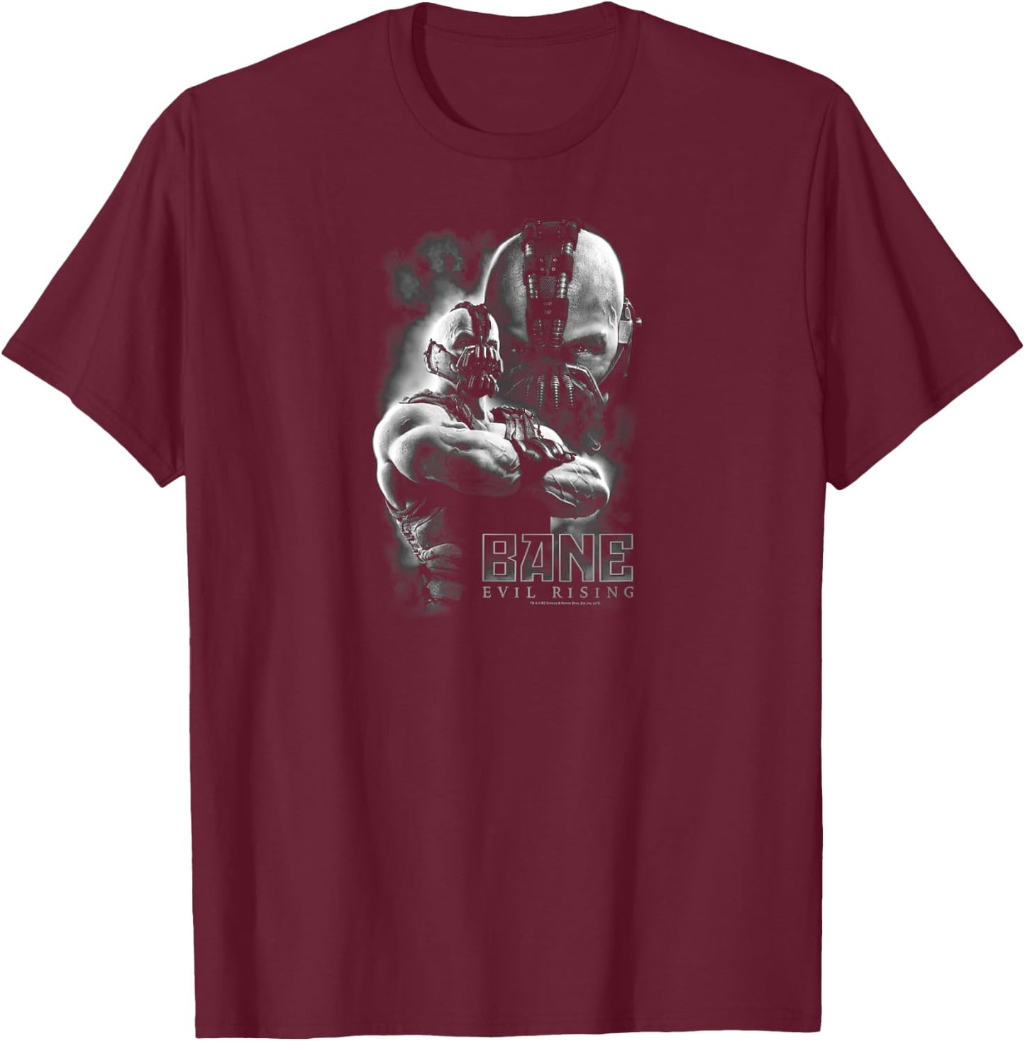 Batman Dark Knight Rises Bane Evil Rising T-Shirt - T-Shirt | Maroon