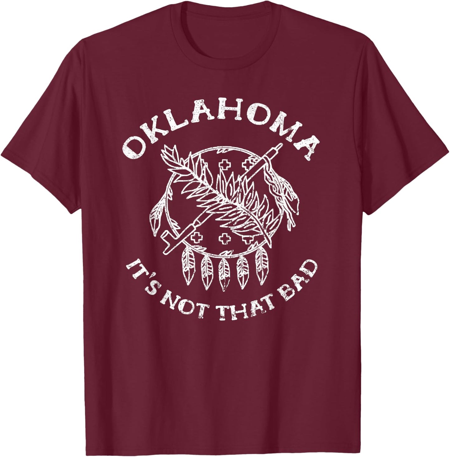 Oklahoma Its Not That Bad Funny State T-Shirt - T-Shirt | Maroon