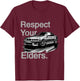 Respect Your Elders Vintage Euro E39 T-Shirt - T-Shirt | Maroon