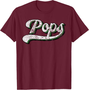 Vintage Father's Day Pops T-Shirt - T-Shirt | Maroon