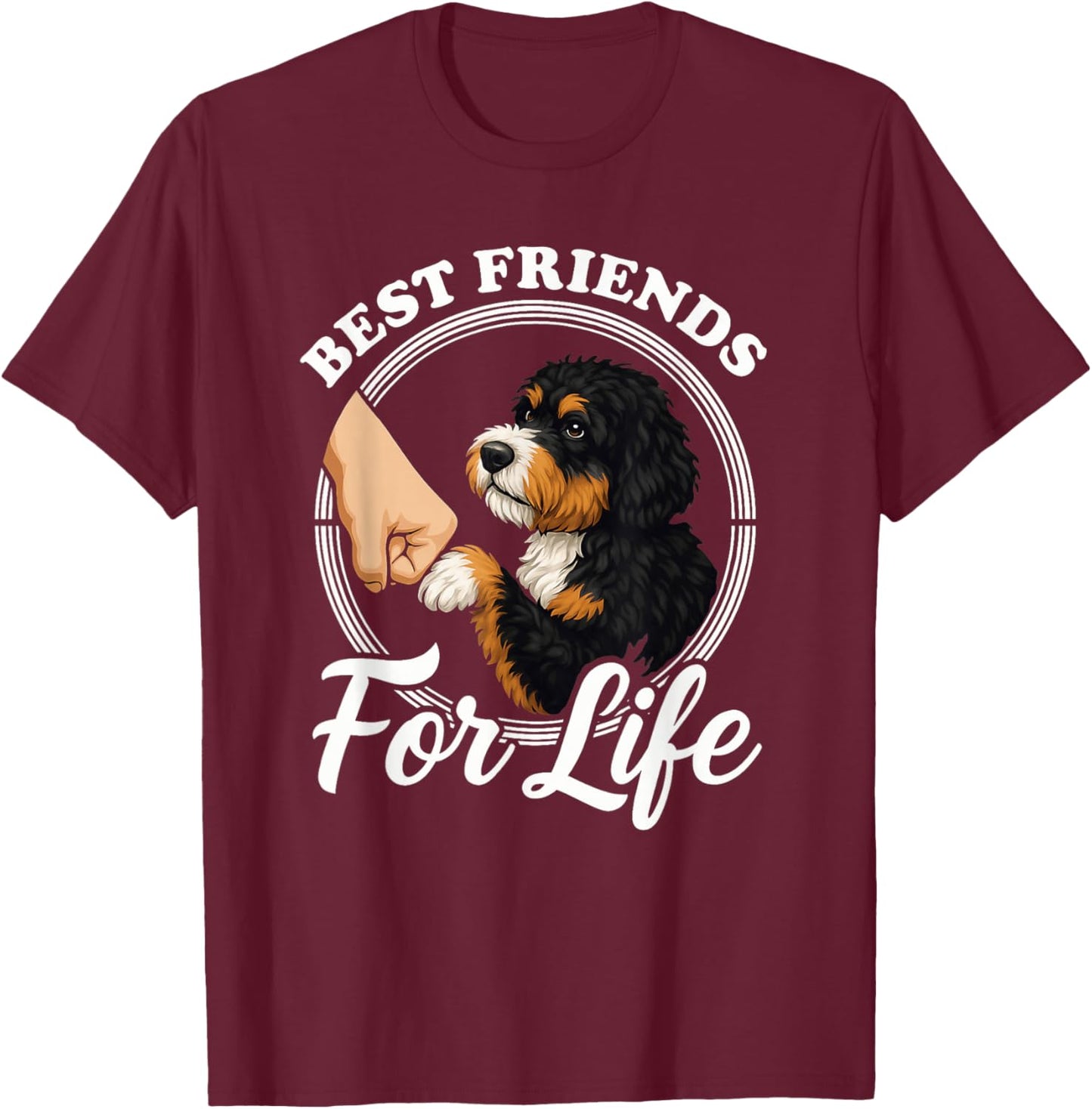 Bernedoodle Dog Lover Design Beautiful Bernedoodle T-Shirt - T-Shirt | Maroon