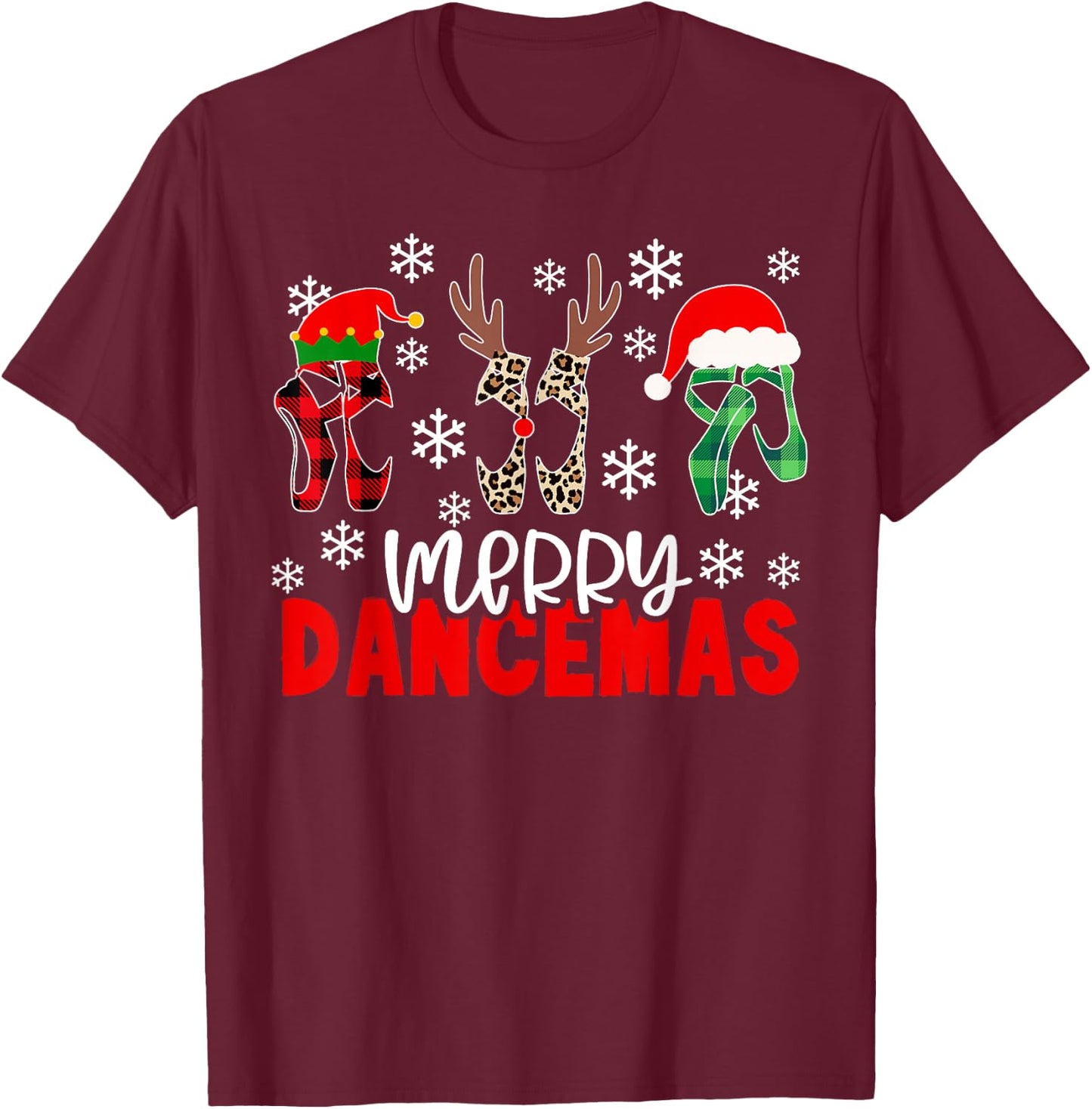 Merry Dancemas T-Shirt - T-Shirt | Maroon