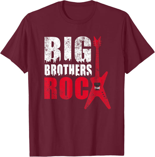 Big Brothers Rock Shirt - Toddler & Adult Big Brother Gift T-Shirt - T-Shirt | Maroon