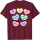 Retro Pharmacist Pharmacy Tech Candy Heart Valentine's Day T-Shirt - T-Shirt | Maroon