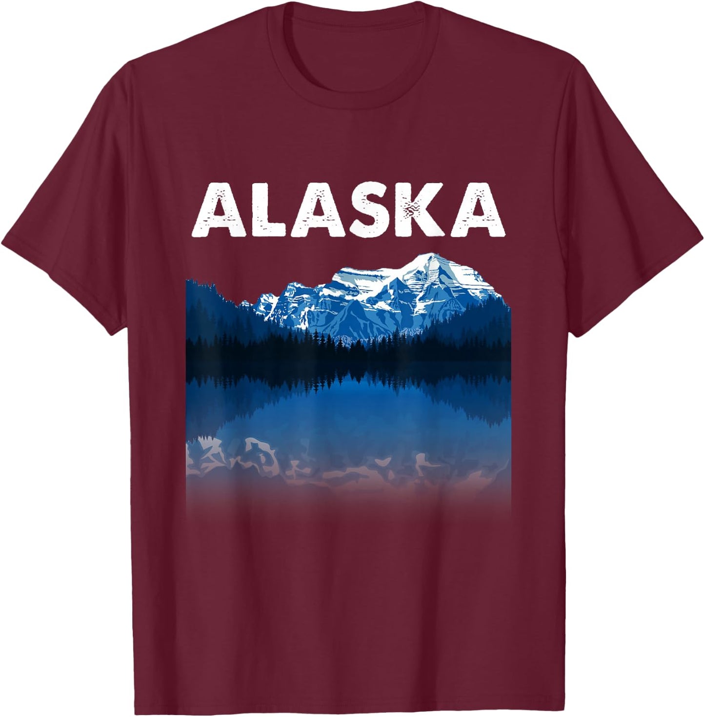Alaska Alaska Wilderness T-Shirt - T-Shirt | Maroon
