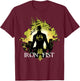 Marvel Iron Fist Blackout Silhouette Cityscape Glow T-Shirt - T-Shirt | Maroon