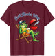 Funny Grilling Frog Outdoor Cooking Cartoon Amphibian Humor T-Shirt - T-Shirt | Maroon