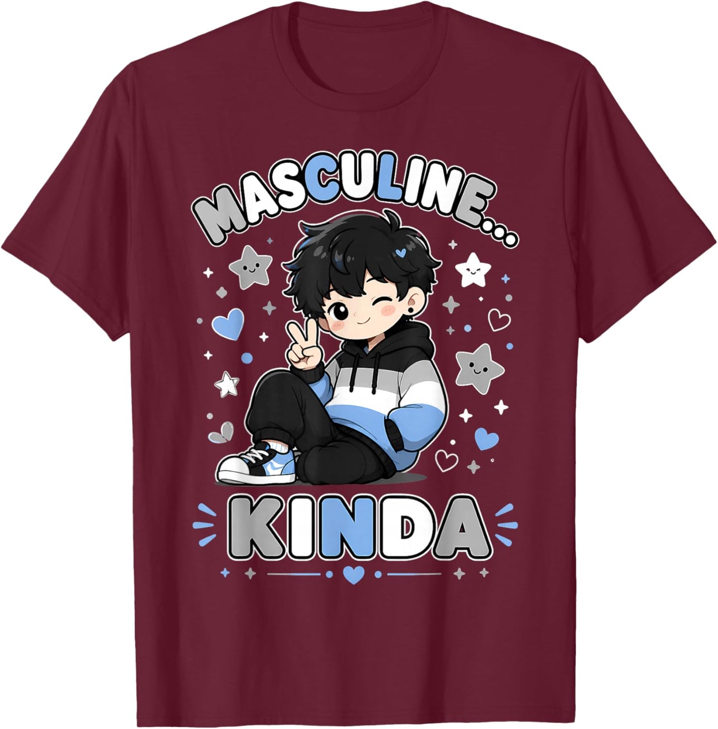 Funny Demiboy T-Shirt - T-Shirt | Maroon