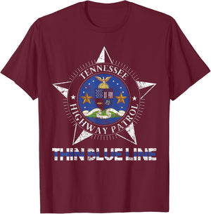 Tennessee Highway Patrol Shirt State Trooper Tennessee T-Shirt - T-Shirt | Maroon