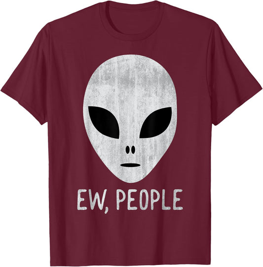 Ew People Alien T-Shirt - T-Shirt | Maroon
