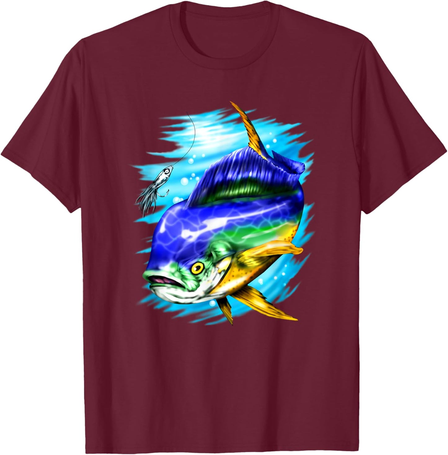 Mahi Mahi Fish Blue Water Sea Life Gift T-Shirt - T-Shirt | Maroon