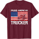 Proud American Trucker product Truck Driver Gifts Men Women T-Shirt - T-Shirt | Maroon