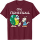 Rocko's Modern Life Filburt and Rocko Oh Fishticks T-Shirt - T-Shirt | Maroon