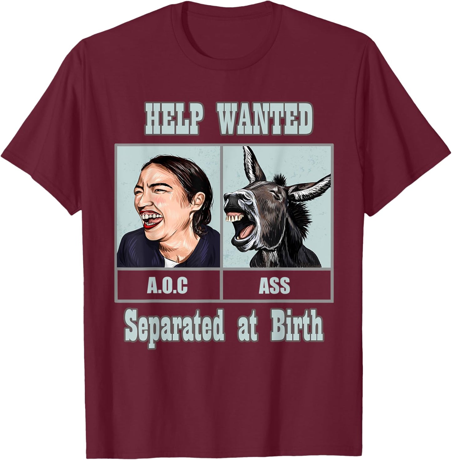 Funny No Snowflake Zone AOC donkey Republican Shirt T-Shirt - T-Shirt | Maroon