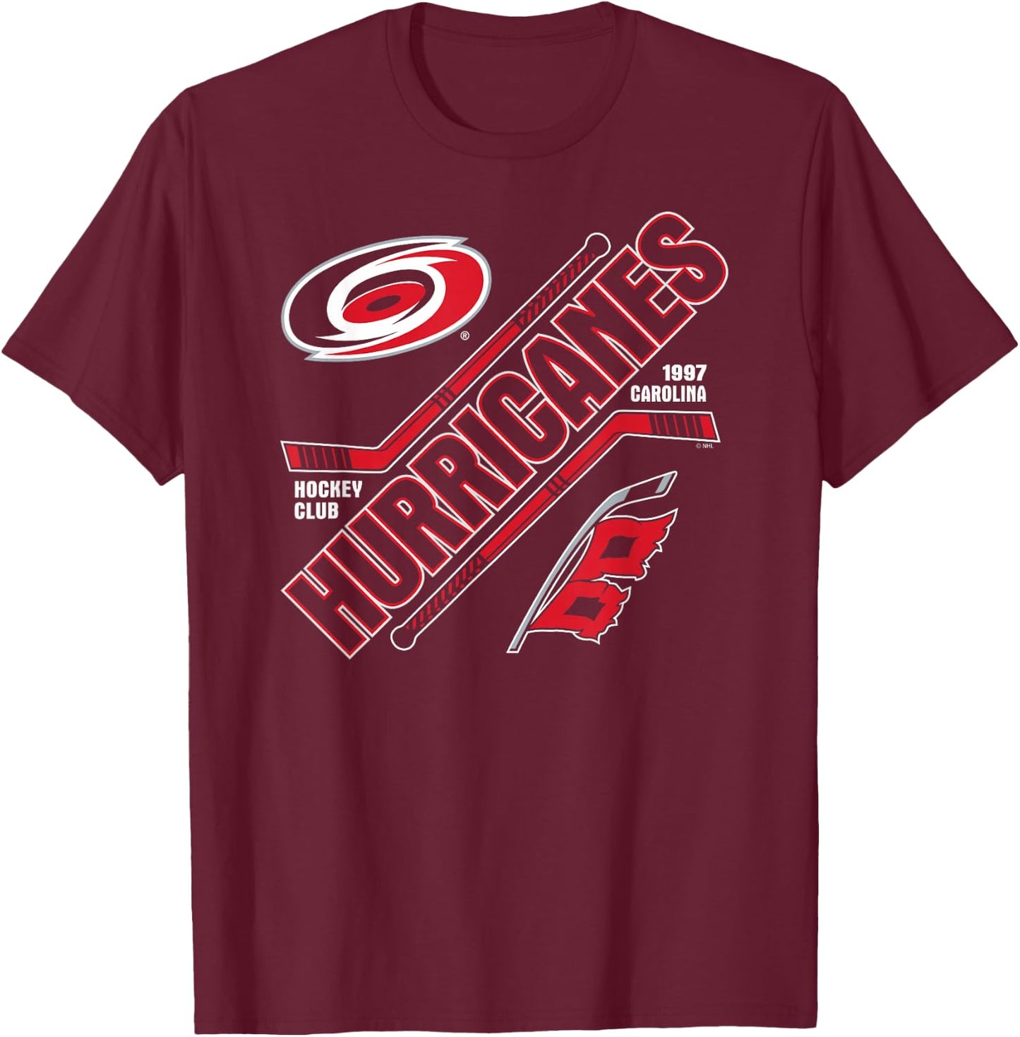 Carolina Hurricanes Force Black Officially Licensed T-Shirt - T-Shirt | Maroon