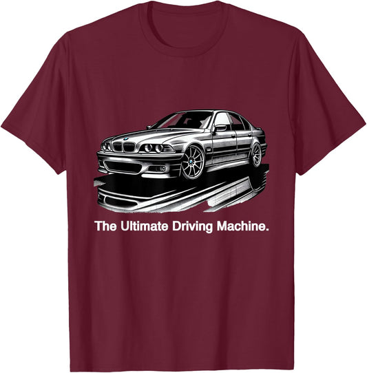 Ultimate Driving Machine Vintage Euro E39 T-Shirt - T-Shirt | Maroon