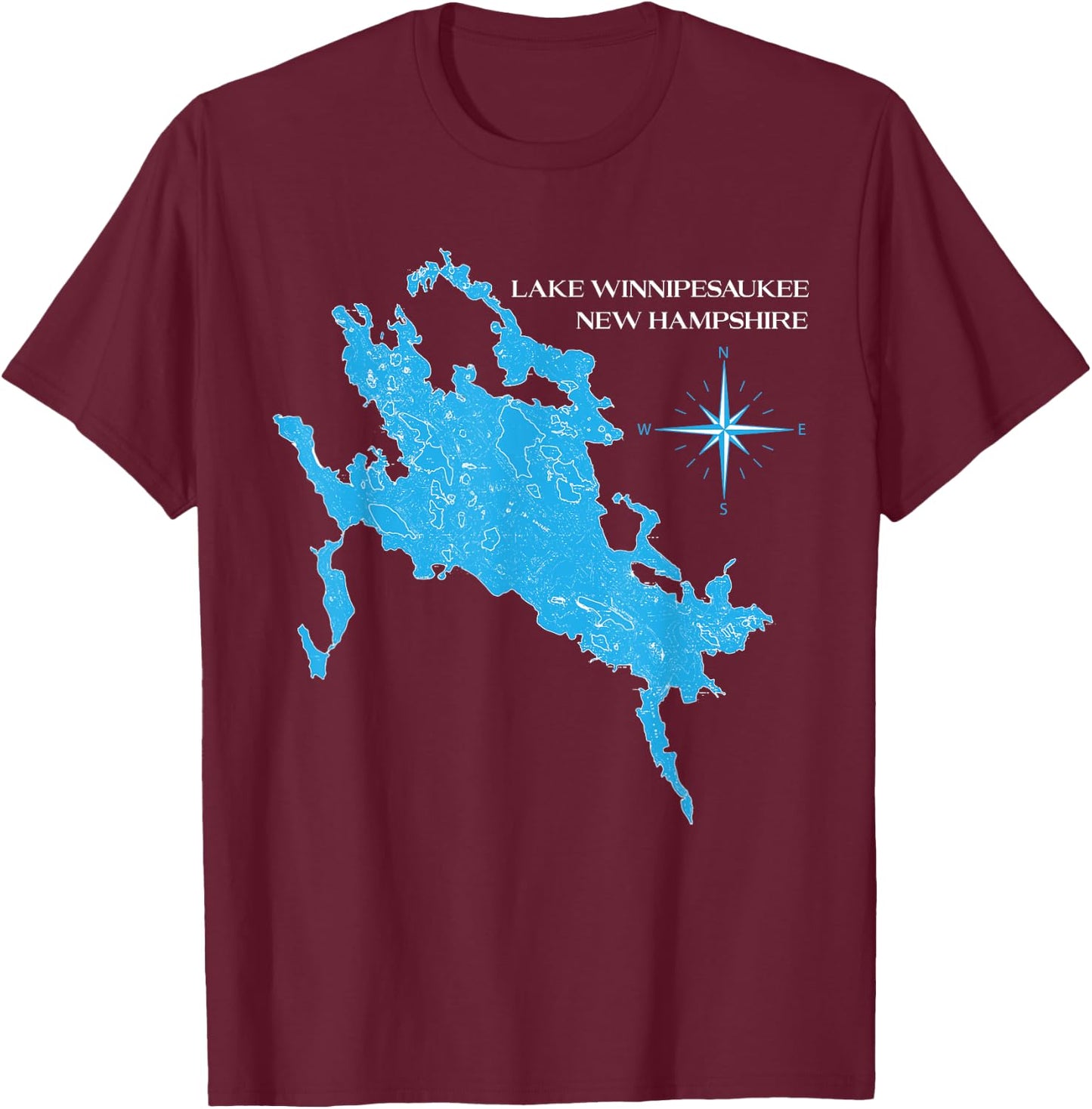 Lake Winnipesaukee New Hampshire T-Shirt - T-Shirt | Maroon