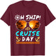 Cruise Wear It's Cruise Day Matching Group Cruise - -Adults & Kids, Black, Small, Short Sleeve T-Shirt - T-Shirt | Maroon
