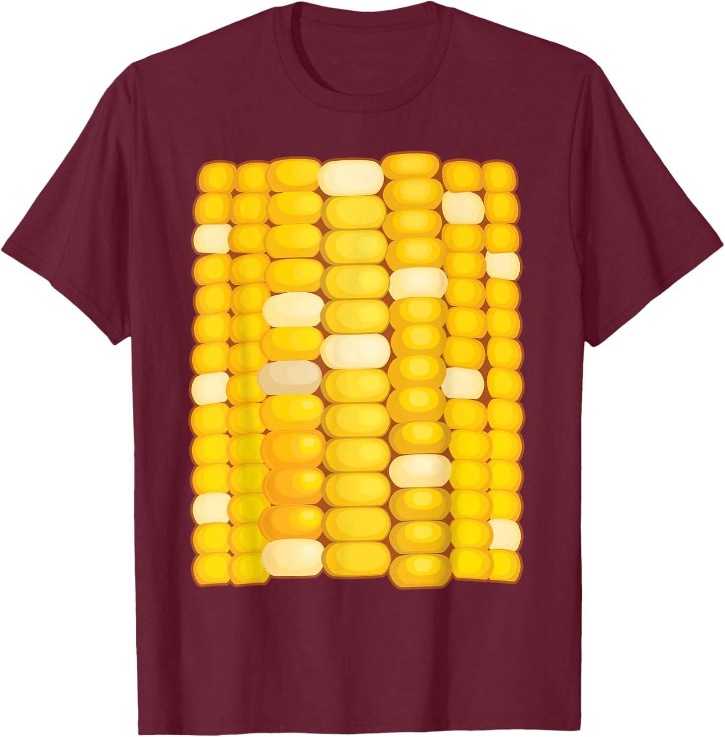 Corn Costume Halloween Shirt | Cool Food Dress-Up Gift T-Shirt - T-Shirt | Maroon