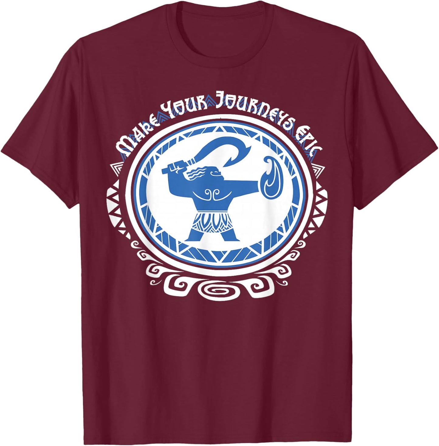 Disney Moana Maui Make Your Journeys Epic Graphic C1 T-Shirt - T-Shirt | Maroon