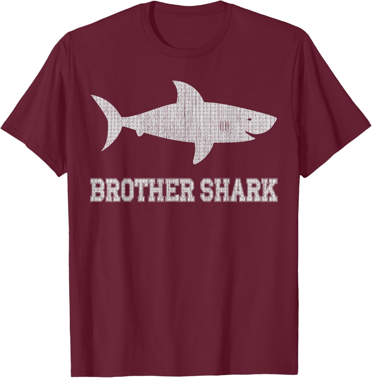 Brother Shark Funny Shark matching Family T-Shirt - T-Shirt | Maroon