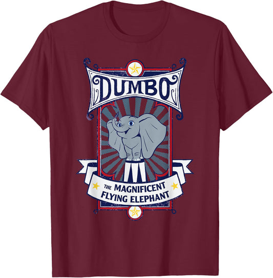 Dumbo - Magnificent Flying Elephant T-Shirt - T-Shirt | Maroon