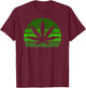 Vintage Marijuana Pot Leaf Hemp Leaf Retro T-Shirt - T-Shirt | Maroon