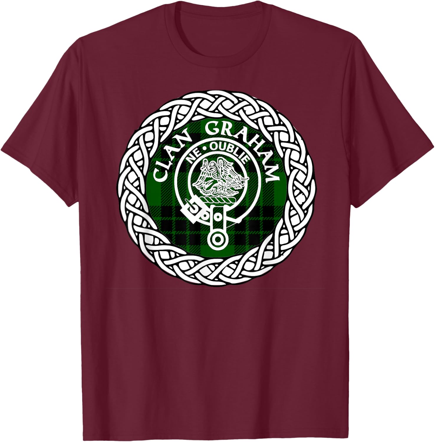 Graham Clan surname Scottish tartan T-Shirt - T-Shirt | Maroon