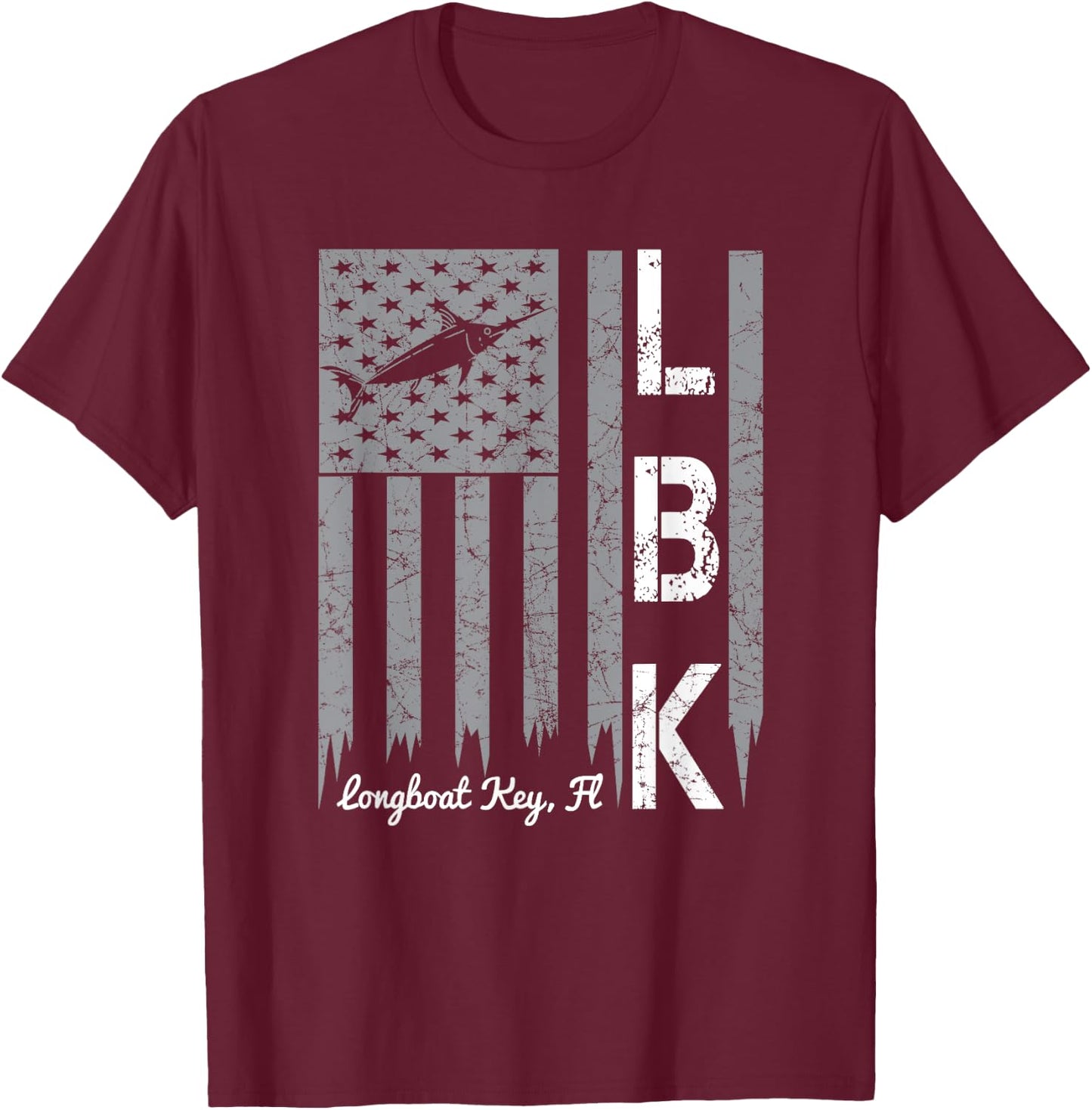 Vintage Longboat Key T-Shirt - T-Shirt | Maroon