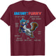 Furry shirt - Anatomy of a Furry - cartoon wolf shirt T-Shirt - T-Shirt | Maroon