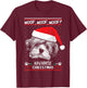 Woof Havanese Christmas Funny Xmas T-Shirt - T-Shirt | Maroon